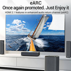 HDMI 2.1 snúra 8K, fléttaður bómull