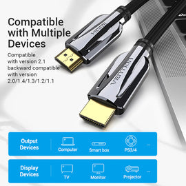 HDMI 2.1 snúra, málm