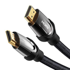 HDMI snúra, fléttað nælon, málm