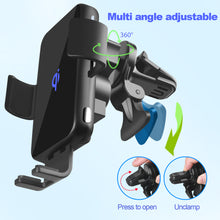 Load image into Gallery viewer, Símafesting fyrir bíl með Qi þráðlausri hleðslu