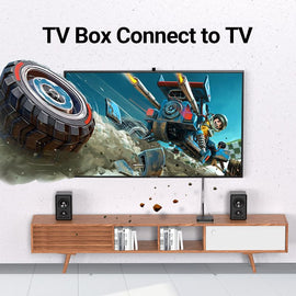 HDMI 2 nælon fléttuð 4K flöt snúra, málm