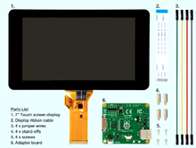 Load image into Gallery viewer, 7 tommu snertiskjár fyrir raspberry pi
