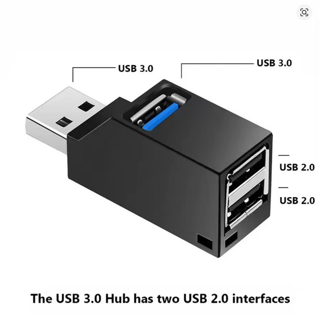 eitt í þrjú USB port