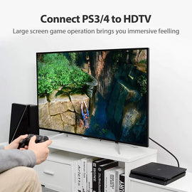 HDMI snúra, fléttað nælon, málm