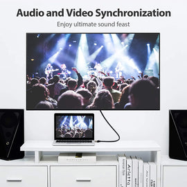 HDMI snúra, fléttað nælon, málm