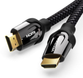 HDMI snúra, fléttað nælon, málm
