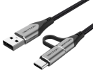 USB A kall í USB-C og Micro-B kall